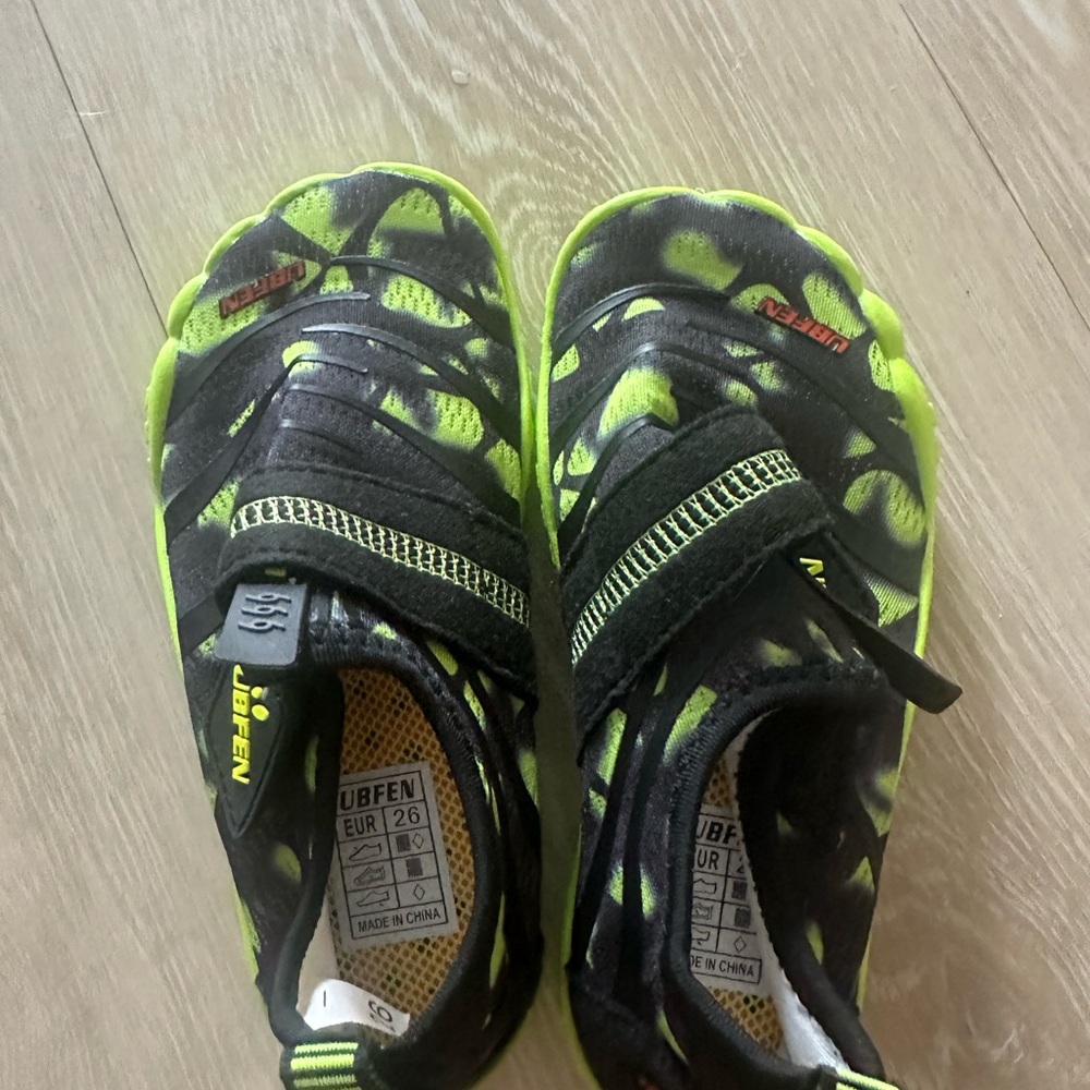 Kids Shoes - Black and Green